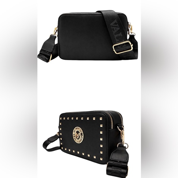 Valentino Orlandi Handbags - Valentino Orlandi Black Crossbody Bag with Gold Studs